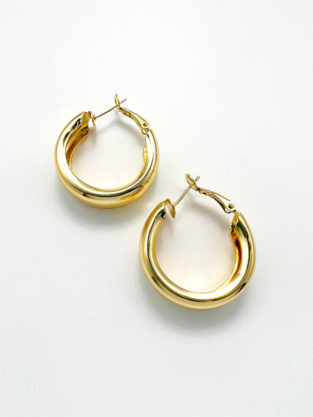 La bague Gold Alloy Hoop Earrings 