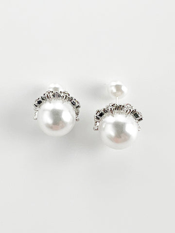 Boule de neige Drop Back Earrings