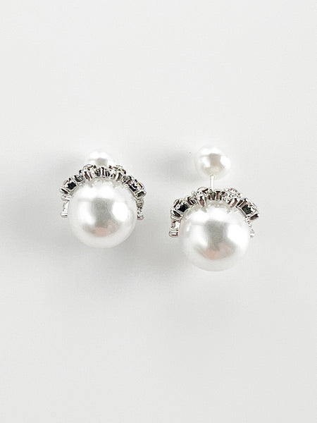 Boule de neige Drop Back Earrings