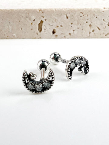 La lune Small Earrings Studs 