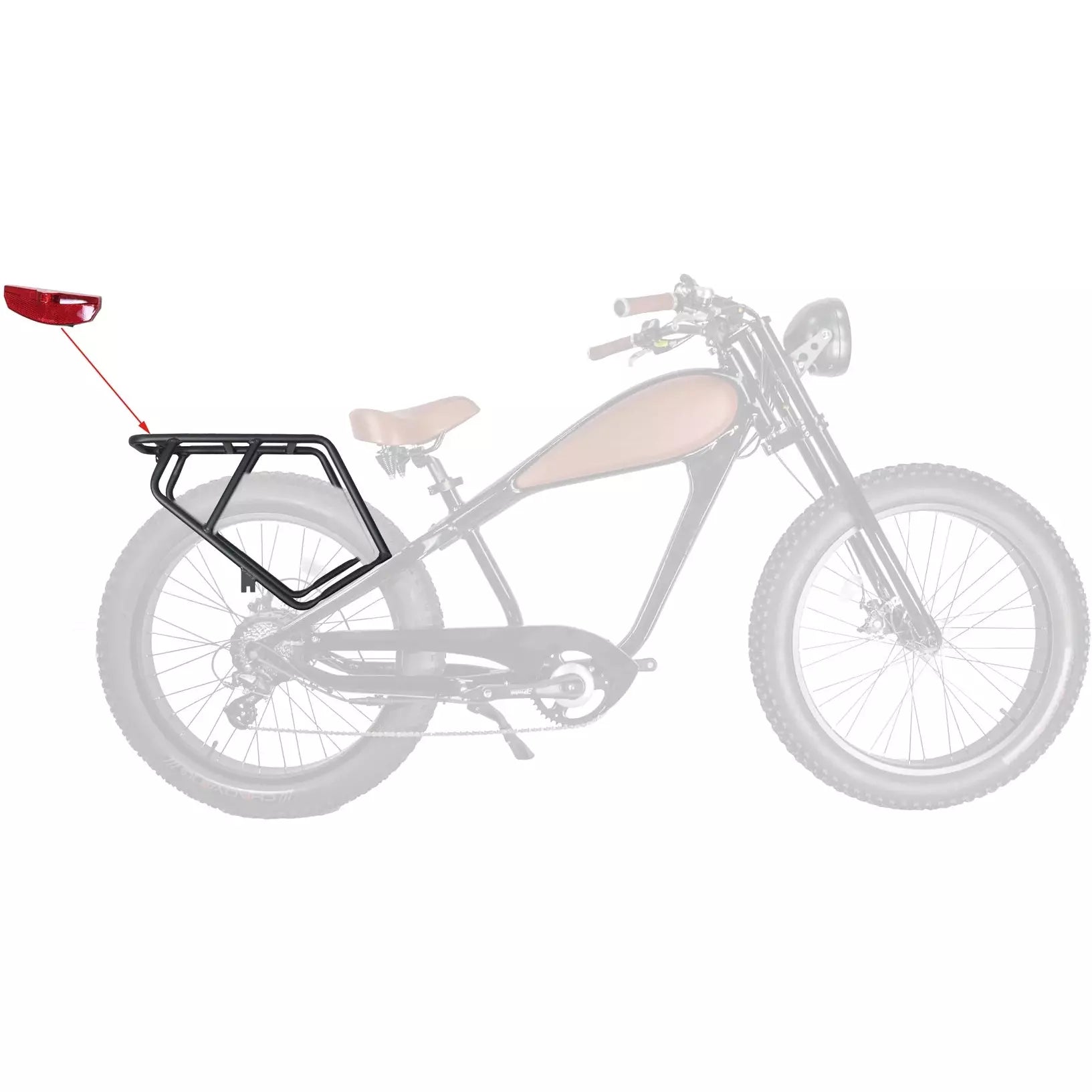 Revi Bike Cheetah Rear Rack + Strap + Tail Light