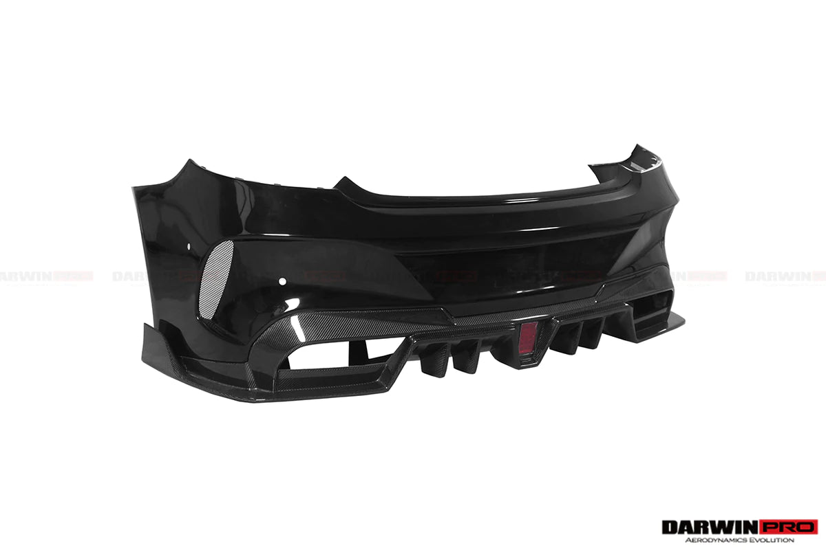 2015-2018 Mercedes Benz C-Class Coupe IMP Style Partial Carbon Fiber Rear Bumper