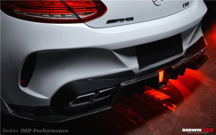 2015-2018 Mercedes Benz C-Class Coupe IMP Style Partial Carbon Fiber Rear Bumper