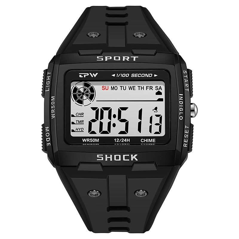 Digital Outdoor Sport Watch Big Numbers Easy to Read