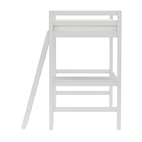 Hillsdale Caspian Youth Solid Wood Twin Loft Bed for Kids Room, White