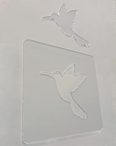 Humming Bird Template,Acrylic Router Template,Woodworking Router Template Tracing Guide (7.875