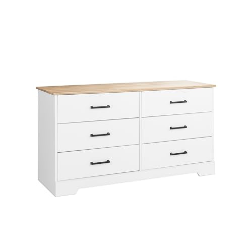 Prepac Rustic Ridge 6 Drawer Dresser, 18.25