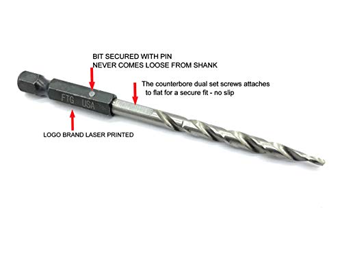 FTG USA Countersink Drill Bit Set 6 Pc #6 (9/64