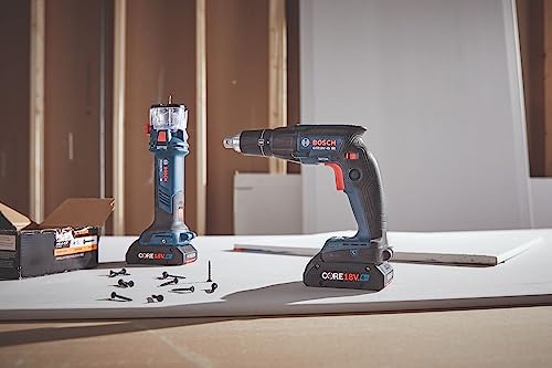 BOSCH GXL18V-291B25 18V 2-Tool Combo Kit with Brushless Screwgun, Brushless Cut-Out Tool and (2) CORE18V? 4 Ah Advanced Power Batteries