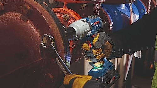 BOSCH GDS18V-330CN 18V Brushless Connected-Ready 1/2 In. Mid-Torque Impact Wrench with Friction Ring and Thru-Hole (Bare Tool)