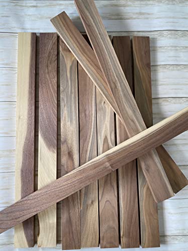 6 Pack of 3/4 x 2 x 16 Inch Sappy Walnut Lumber Boards for Making Cutting Boards, and other Crafts