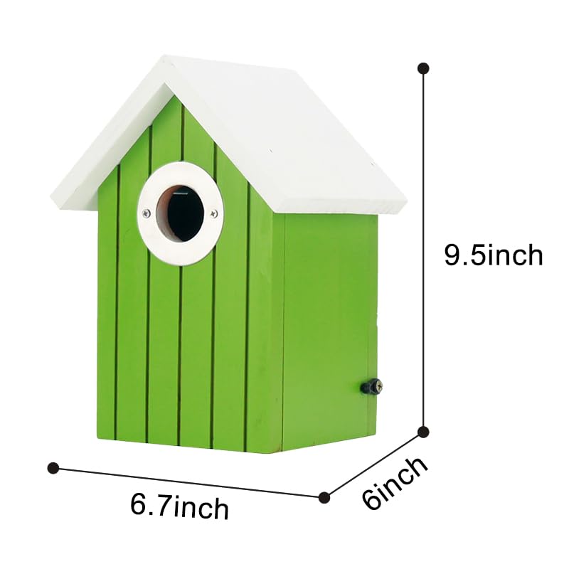 Cedar Bluebird House, Wooden Hanging Bird House for Outside, 1.5