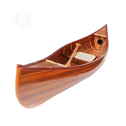 Wooden Canoe with Ribs, 6-Feet for Display