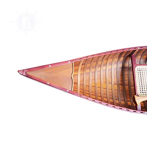 Wooden Canoe with Ribs, 6-Feet for Display