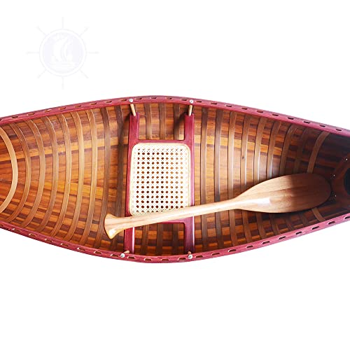 Wooden Canoe with Ribs, 6-Feet for Display