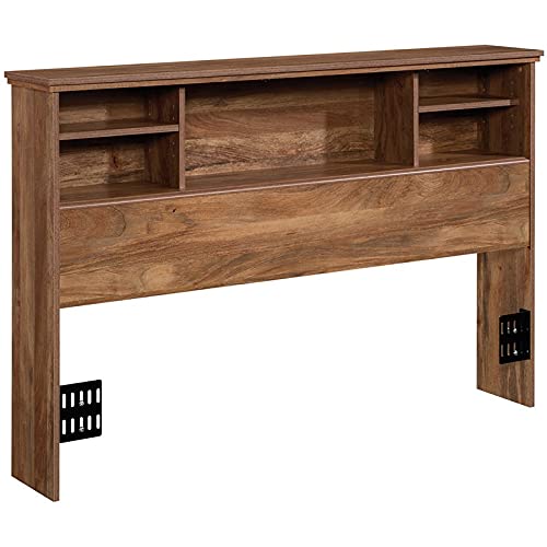 Pemberly Row Engineered Wood Full-Queen Bookcase Headboard in Natural, Headboard, Bedroom Furniture