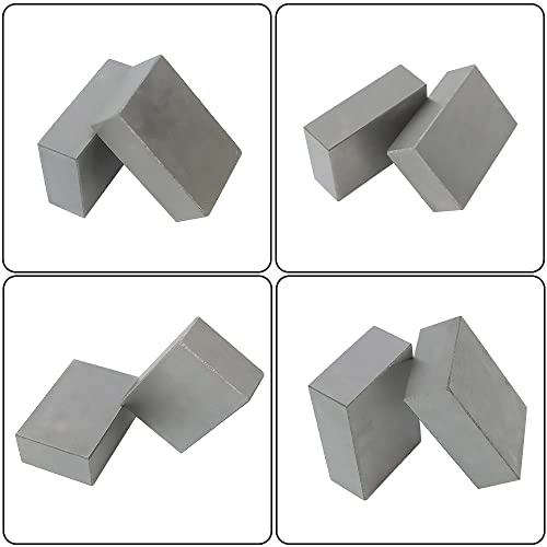 findmall 1 x 2 x 3 Inch Blocks Matched Pair No Holes Hardened Steel Accuracy Ground Machinist 123 Blocks Set Up Blocks Fit for Accuracy Grinding Layouts
