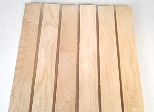 Woodchucks Wood Maple 3/4 Inch x 2 Inch x 16 Inch Solid Hardwood Lumber as Cutting Board Wood (6 Pack)