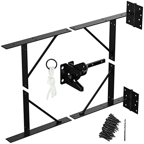 GoldOrcle Anti Sag Gate Kit Heavy Duty No Sag Kit for Wooden Gate Fence with a Gate Latch