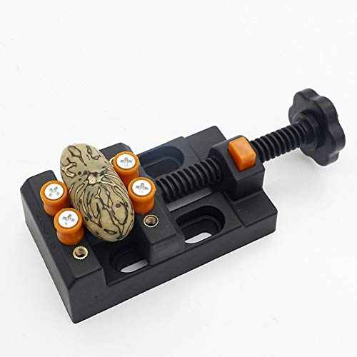 Sourcemall Universal Mini Drill Press Vise Clamp Table Bench Vice for Jewelry Walnut Nuclear Watch Repairing Clip On DIY Sculpture Craft Carving (Clamping Range: 0-2inch ABS)