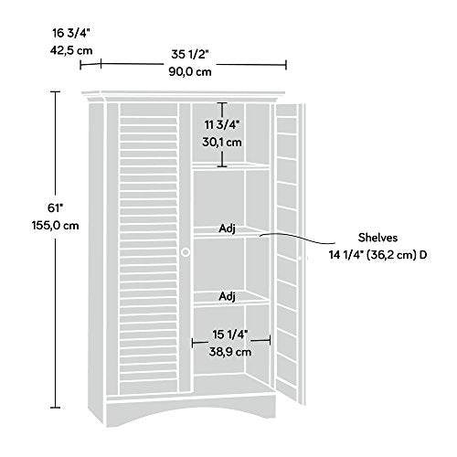 Sauder Harbor View Storage Pantry Cabinet, L: 35.43