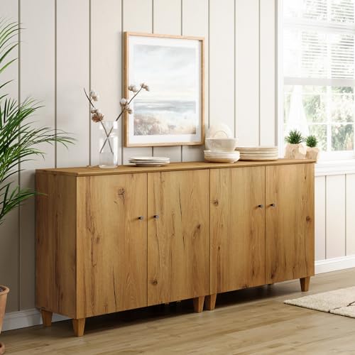 WAMPAT Sideboard Buffet Cabinets, 70.8