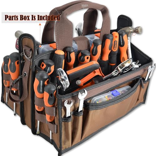 20Pockets Tool tote, Electrician tool bag, HVAC tool bag, Tech tool bag, Open top tool bag, Electrician bag, HVAC bag, Electrical tool bag, Open tool bag, Tool tote bag, Tool tote bag with handle