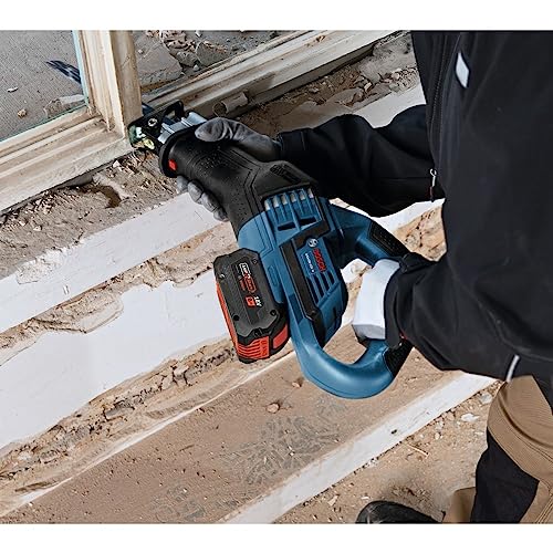 BOSCH GSA18V-125K14A 18V EC Brushless 1-1/4 In.-Stroke Multi-Grip Reciprocating Saw Kit with (1) CORE18V? 8 Ah High Power Battery