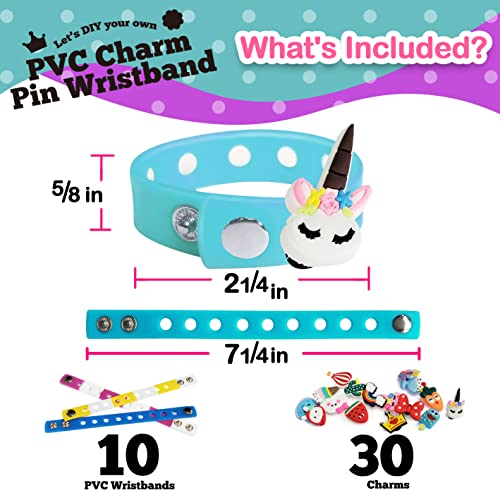 Goodyking Croc Bracelet Band for Kids Wristband & Charms Set - Wristbands Bracelets, Croc Charm Bracelet Charms for Girls, Shoe Charms and Croc Charm, Birthday Gift Ideas for Kids