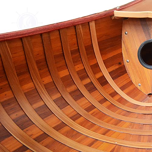 Wooden Canoe with Ribs, 6-Feet for Display