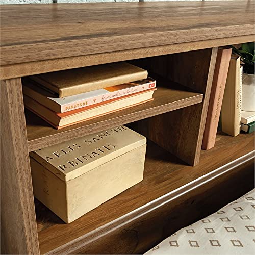 Pemberly Row Engineered Wood Full-Queen Bookcase Headboard in Natural, Headboard, Bedroom Furniture