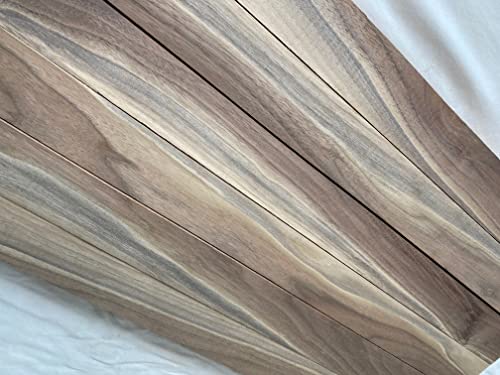 6 Pack of 3/4 x 2 x 16 Inch Sappy Walnut Lumber Boards for Making Cutting Boards, and other Crafts