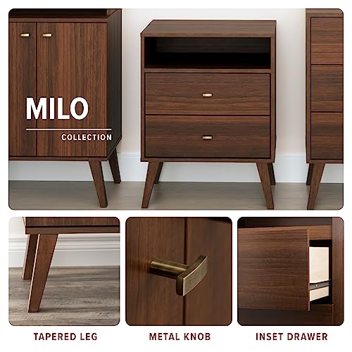 Prepac Milo Mid-Century 6 Drawer Dresser For Bedroom, 16