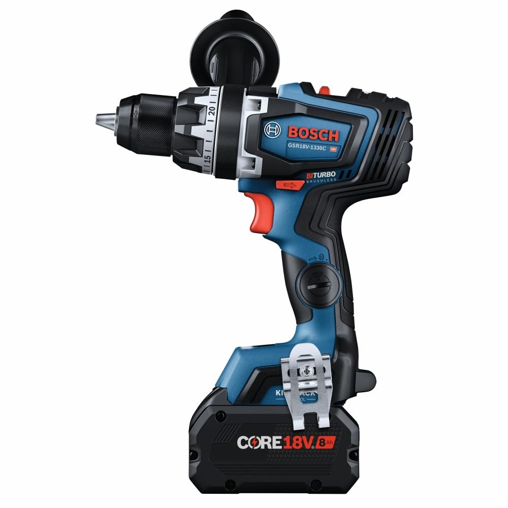 BOSCH GSR18V-1330CB14 PROFACTOR? 18V Connected-Ready 1/2 In. Drill/Driver Kit with (1) CORE18V? 8 Ah High Power Battery