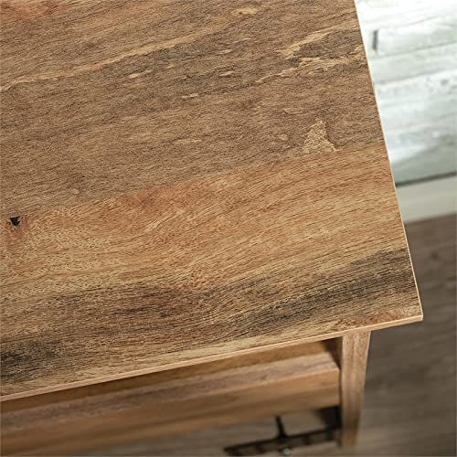 Pemberly Row Engineered Wood Full-Queen Bookcase Headboard in Natural, Headboard, Bedroom Furniture
