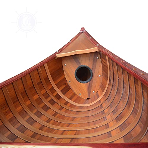 Wooden Canoe with Ribs, 6-Feet for Display