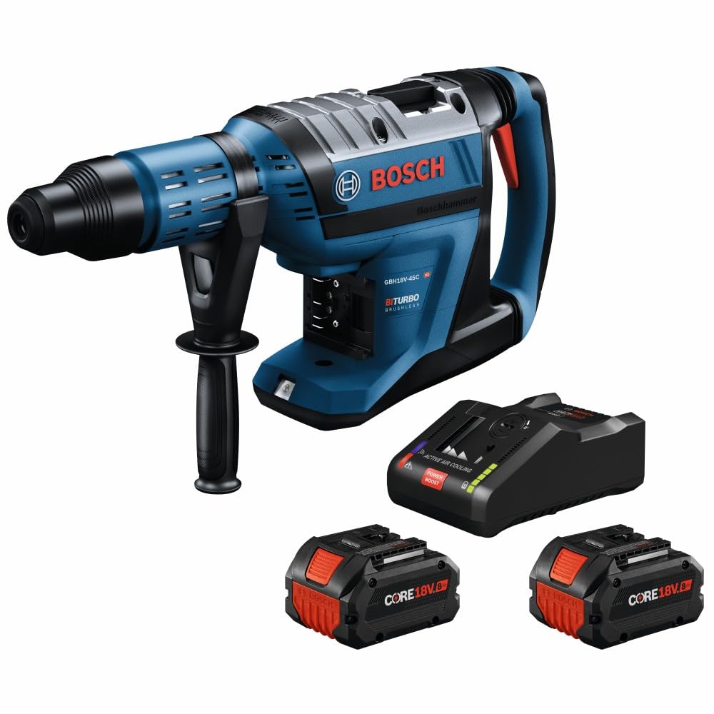 BOSCH GBH18V-45CK24 PROFACTOR? 18V Connected-Ready SDS-max? 1-7/8 In. Rotary Hammer Kit with (2) CORE18V? 8 Ah High Power Batteries