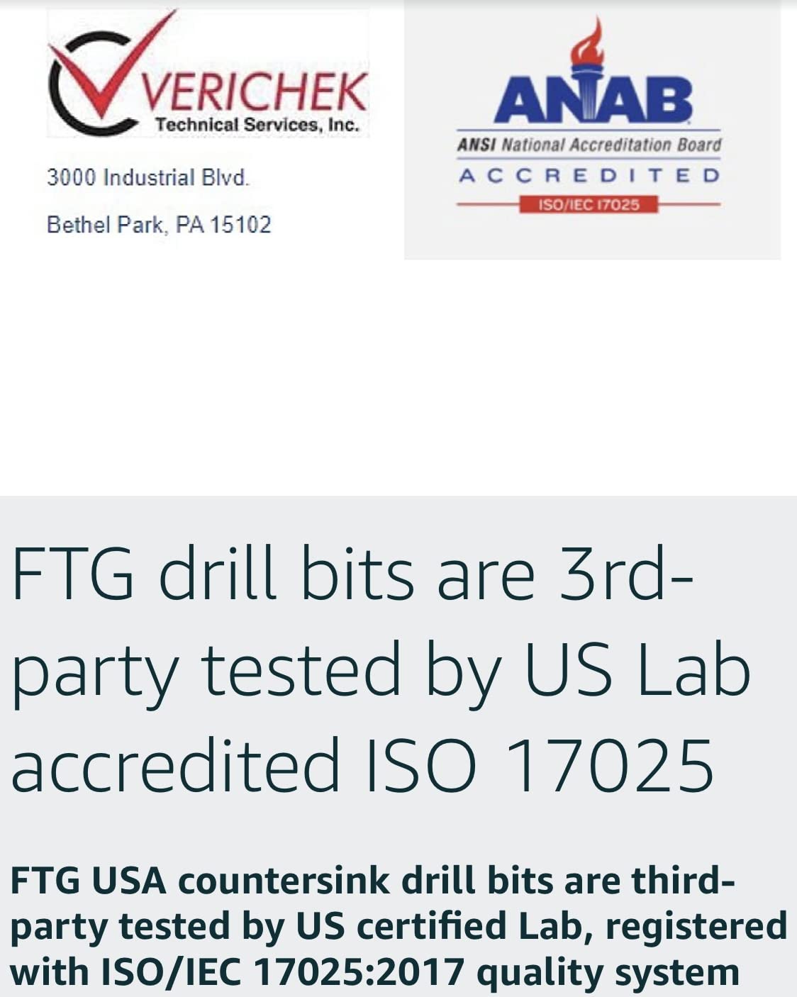 FTG USA Countersink Drill Bit Set 5 Pc Countersink Drill Bit #4#6#8#10#12 Tapered Drill Bits with Improved Countersink Connection Drill Bit to Hex Shank Without Pin, 2 Stop Collar, 1 Allen Wrench