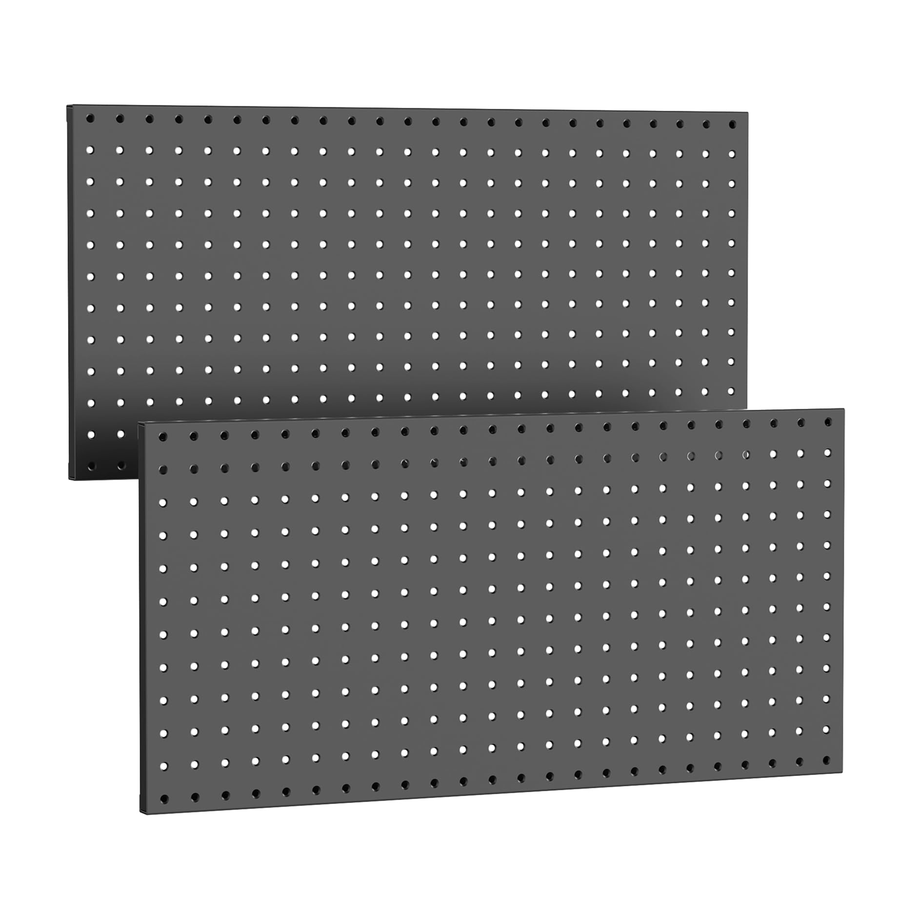 WALMANN Metal Pegboard Panels for Wall Garage Tools Pegboard Storage System for Garage, Workbench, Shed Modular Peg Board Organizer Board(Pack of 2, Black)