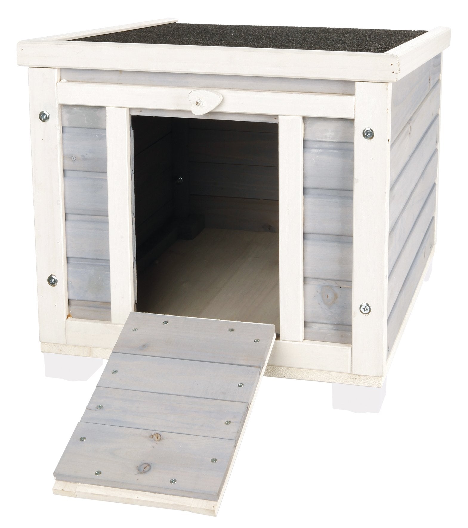 TRIXIE natura Weatherproof Small Outdoor Pet Home, Cat House, Rabbit House, Shelter for Feral Cats or Small Animals