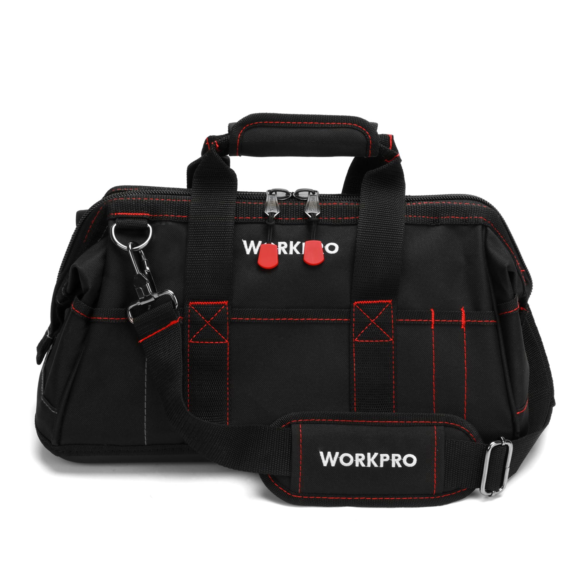WORKPRO 16-inch Close Top Wide Mouth Tool Storage Bag with Water Proof Rubber Base, W081022A, 16