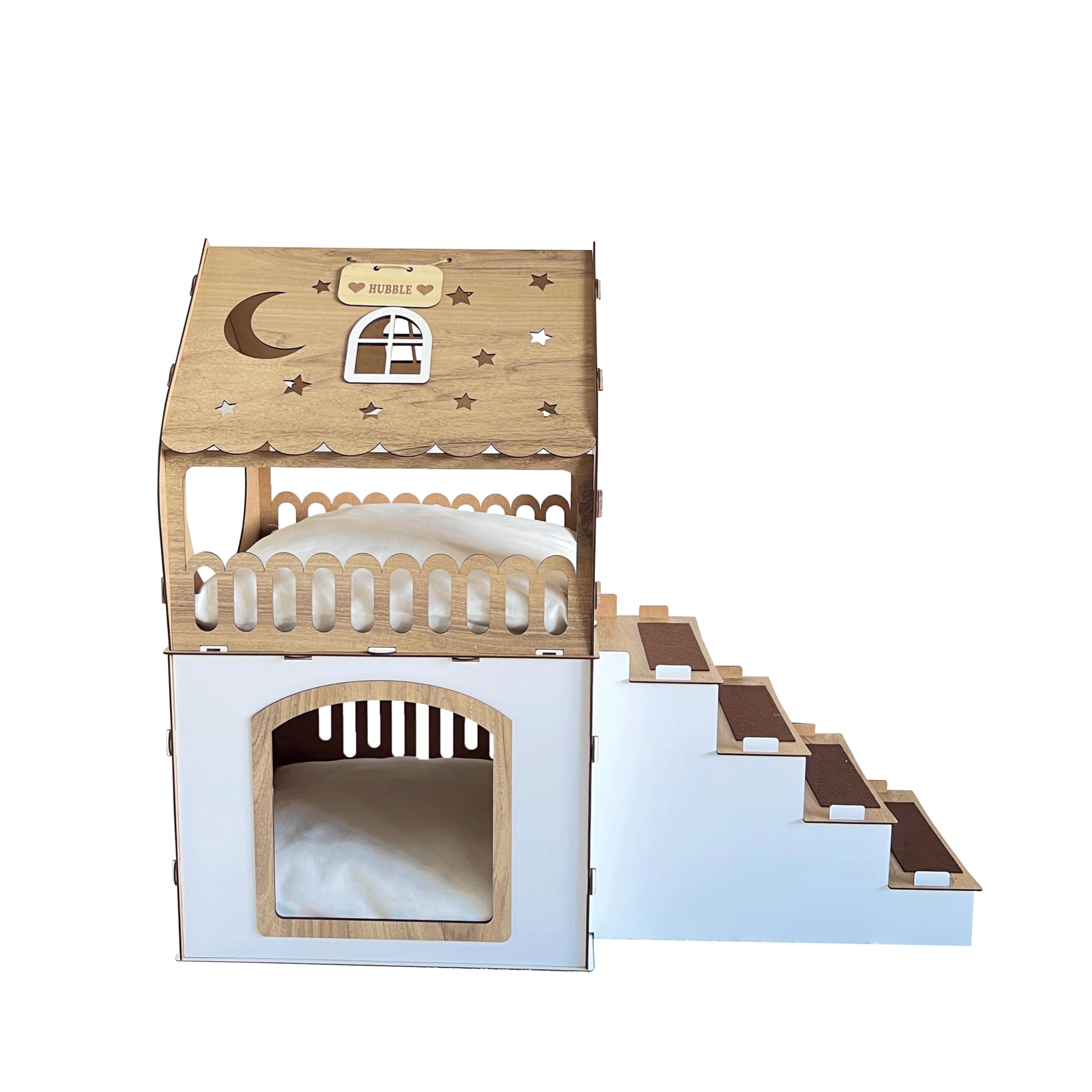 Two-storey economical pet house, wooden rabbit house, modern pet castle, modern cat house, wooden cat house, cat, dog and rabbit houses