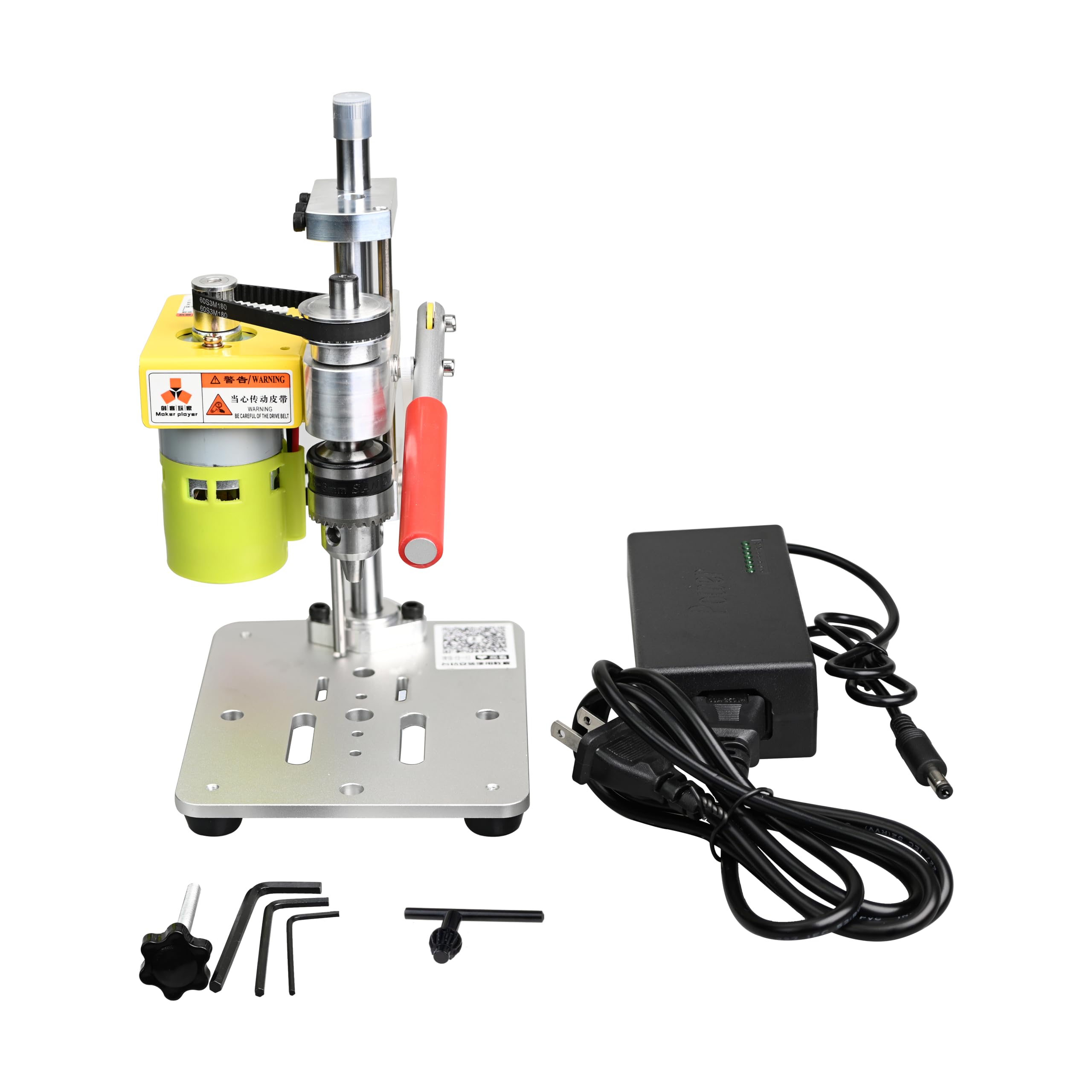 Electric Mini Drill Press, Precision Benchtop Drill Press, Two-way Hand Drill Press, 7 Speed Drilling Machine w/ B10 Chuck for 0.6-6mm Bits, Mefape DIY Metal Woodworking Jewelry Drill Tool