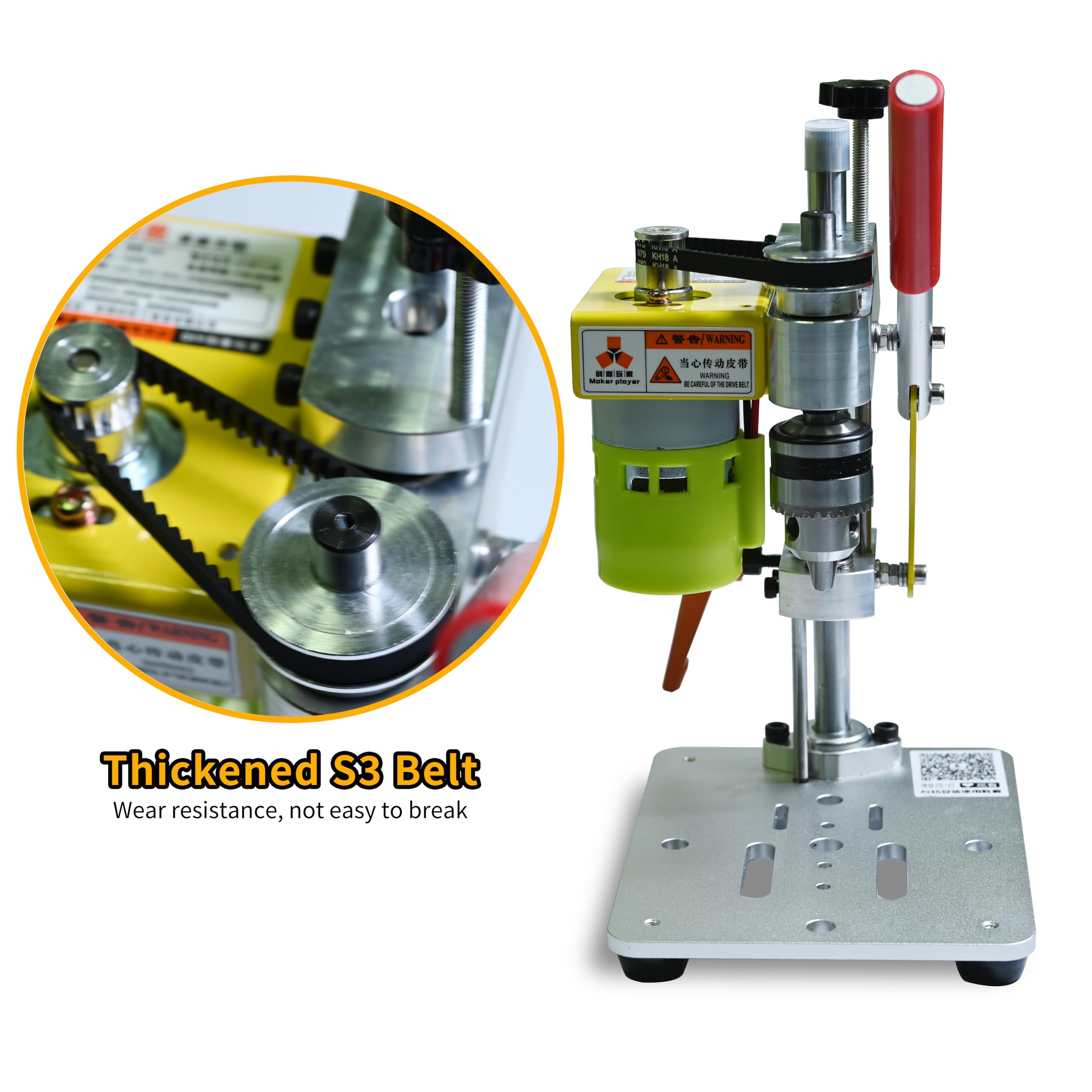 Electric Mini Drill Press, Precision Benchtop Drill Press, Two-way Hand Drill Press, 7 Speed Drilling Machine w/ B10 Chuck for 0.6-6mm Bits, Mefape DIY Metal Woodworking Jewelry Drill Tool
