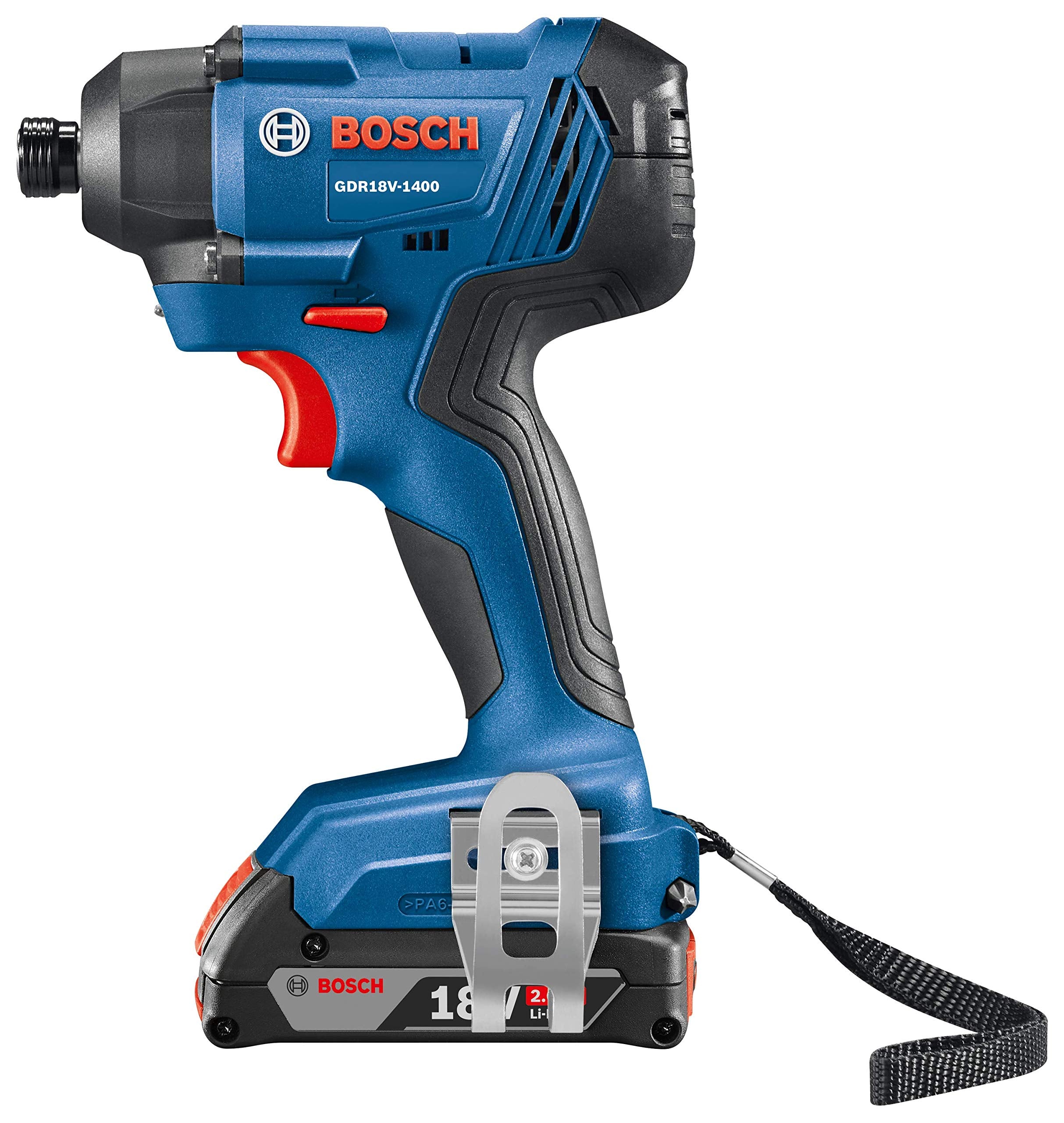 BOSCH GDR18V-1400B12 18V 1/4 In. Hex Impact Driver Kit with 2.0Ah Battery