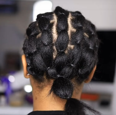Three-strand braids and Plait Combo (For Long Curly Hair)