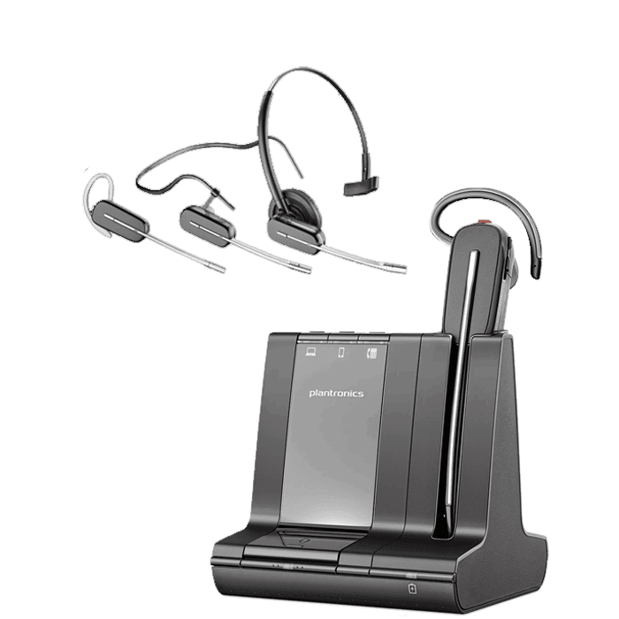 Poly Savi 8240-M Office Convertible Wireless (211819-01 aka 7W6E3AA) for Computer, Desk & Mobile - Microsoft