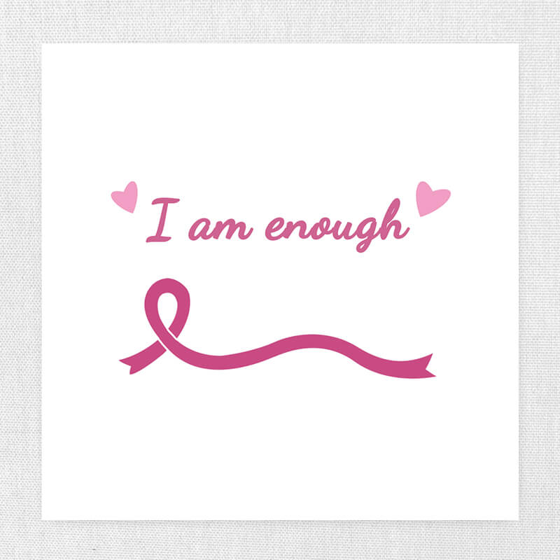 S925 Raise Confidence I Am Enough Set of Two Pink Rings