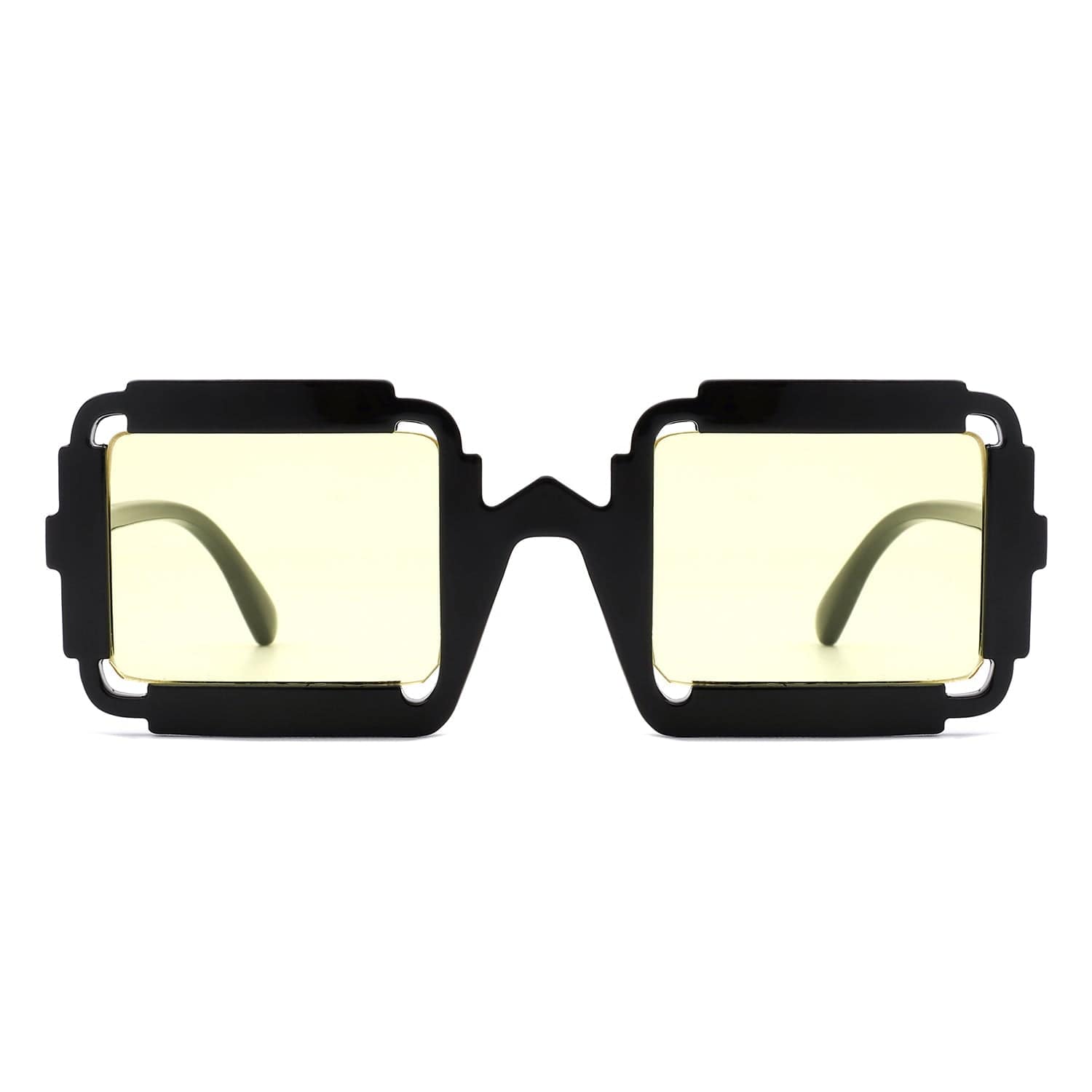 Luminite - Square Retro Irregular Frame Futuristic Fashion Tinted Sunglasses