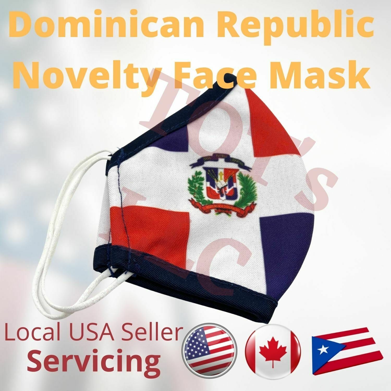 Puerto Rico Cuba Dominican Flag Novelty Face Masks One Size M/L